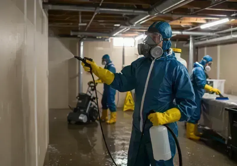 Basement Sanitization and Antimicrobial Treatment process in Humansville, MO